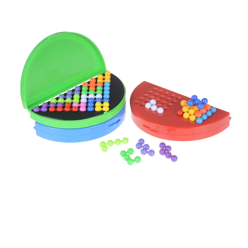 3D IQ Pyramid Puzzle Board Game - Pearl Bead Logic Toy