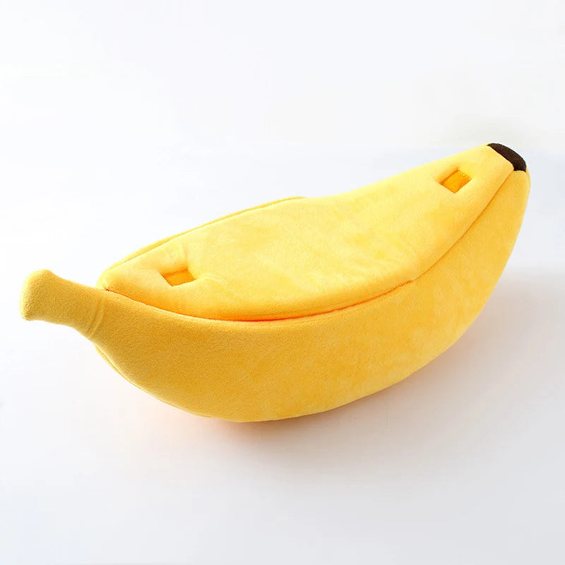 Cozy Banana Cat Bed House for Winter