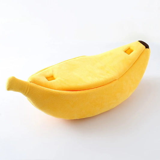 Cozy Banana Cat Bed House for Winter