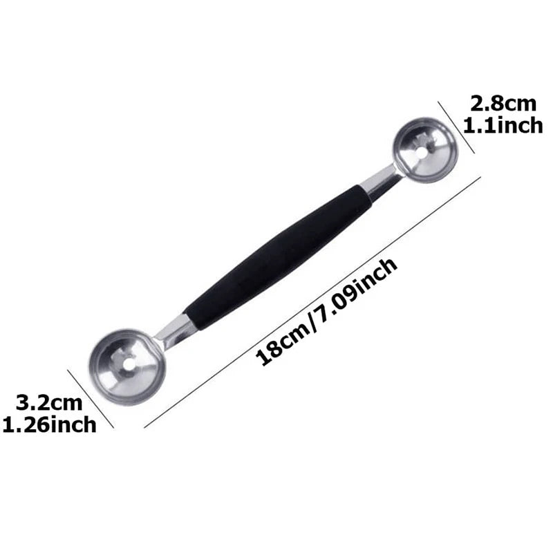 Double-Headed Stainless Steel Melon Baller and Fruit Scoop