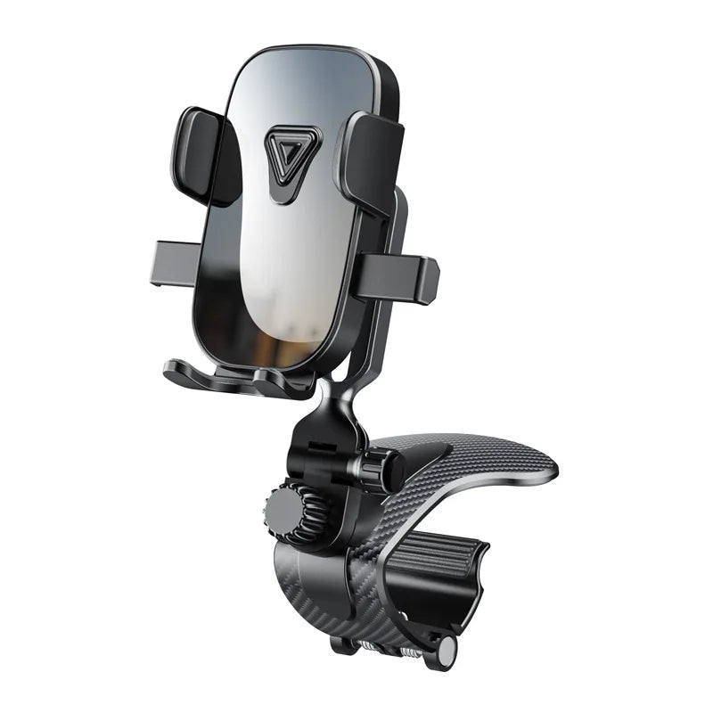 Gravity Car Dashboard Phone Holder with Crocodile Clip Mount