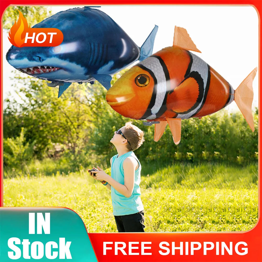 Remote Control Flying Shark Balloon Toy - Party Air Fish