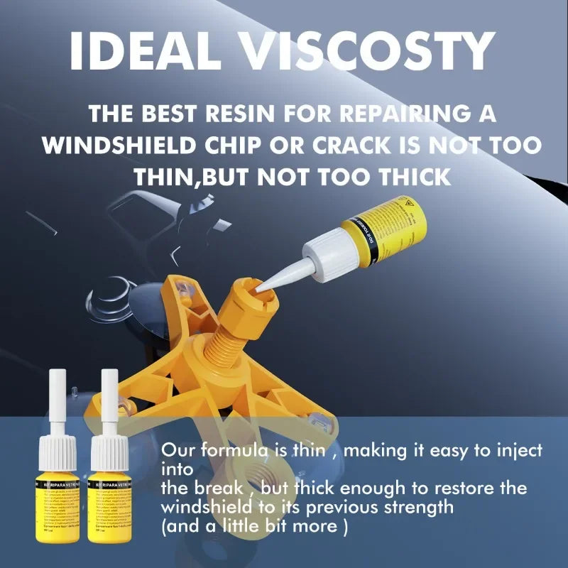 DIY Windshield Crack Repair Kit - Glass Scratch Resin Tool