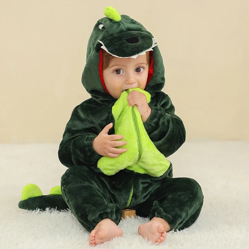 Baby Winter Lion Animal Hooded Romper