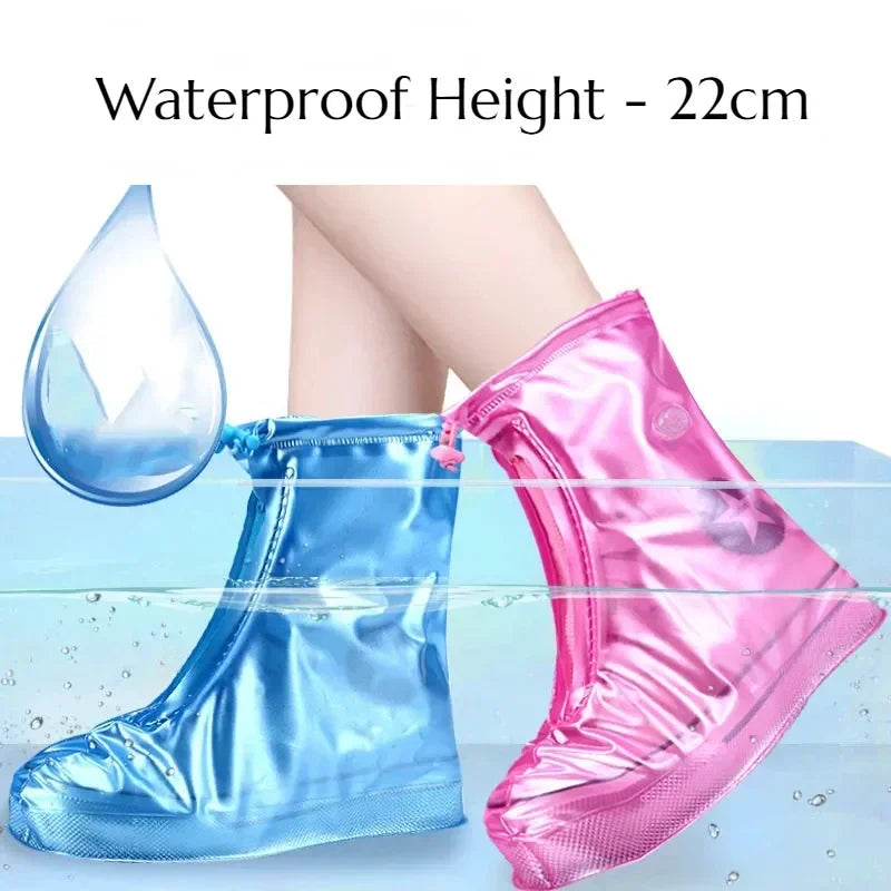 Reusable Waterproof Shoe Covers with Non-Slip PVC Protection