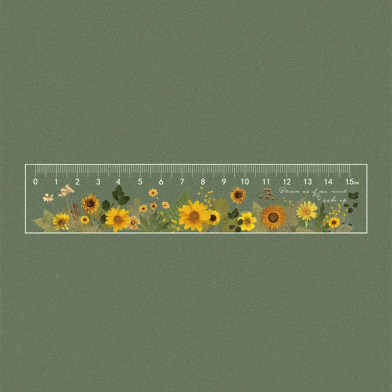 15cm Daisy Rose Ruler - Flower Measuring Drawing Tool