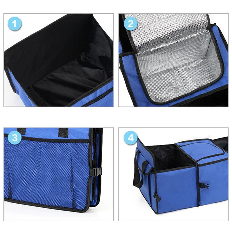 Collapsible Oxford Car Trunk Organizer - Foldable Cargo Storage Box