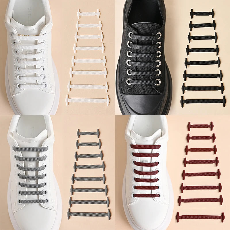 16-Piece No-Tie Silicone Shoelaces Set