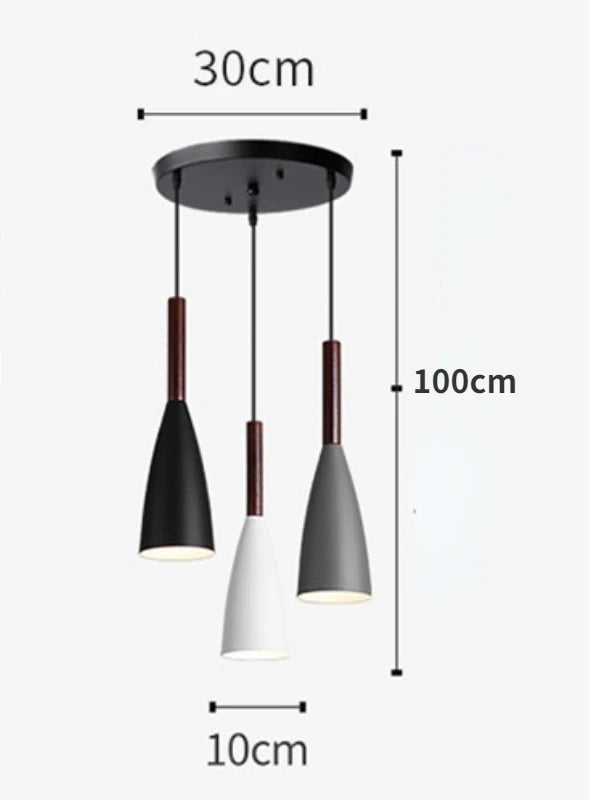 Nordic 3-Head Pendant Light for Dining and Kitchen Spaces