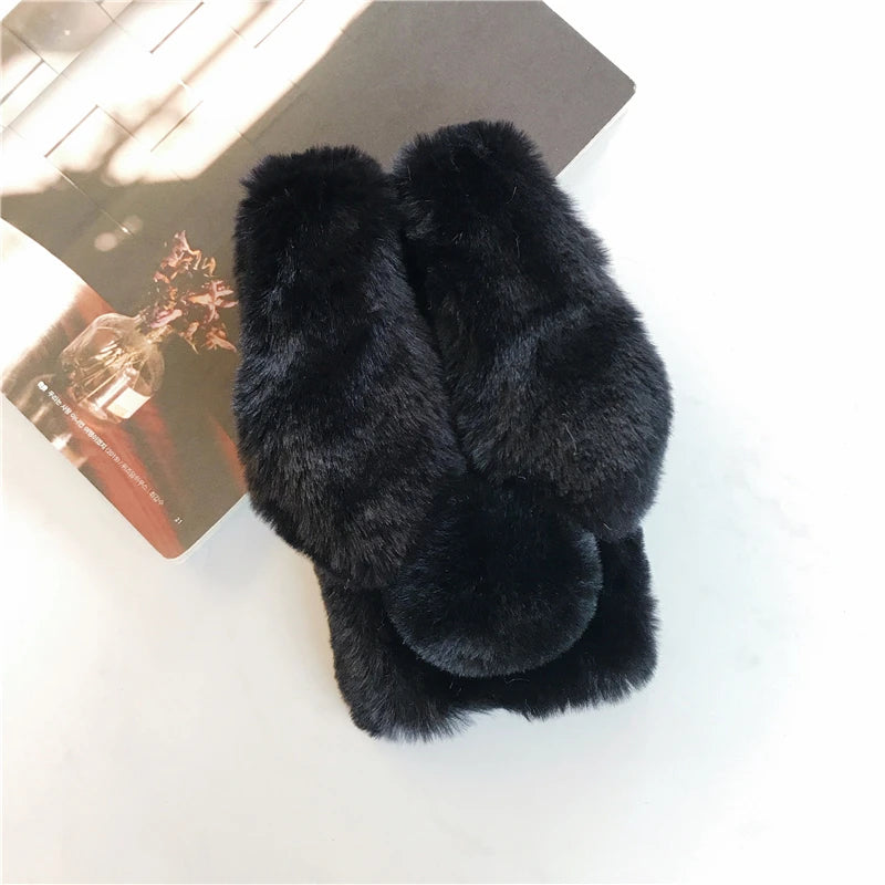 Furry Rabbit Plush iPhone Case