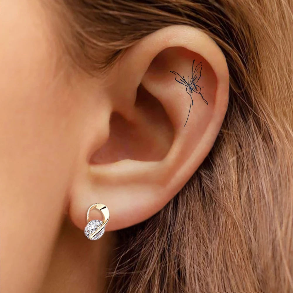 Cubic Zirconia Geometric Stud Earrings