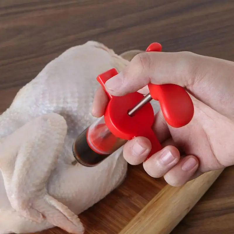 Stainless Steel Marinade Injector Syringe - BBQ Meat Flavor Needle
