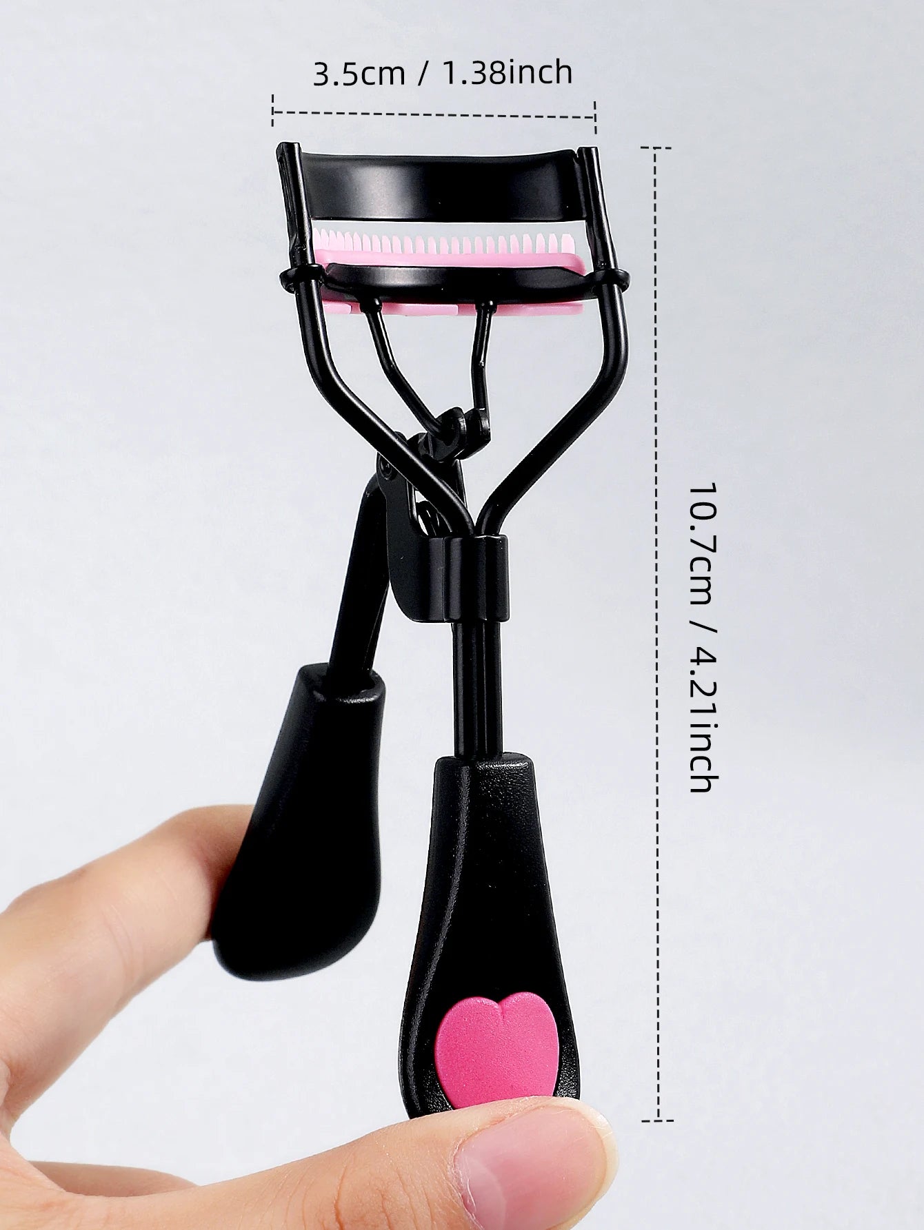 Stainless Steel Eyelash Curler with Comb - Gentle Lift Lash Shaper