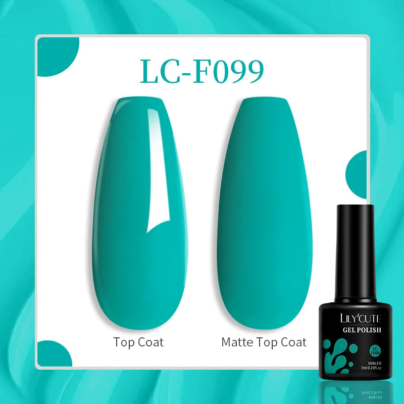 LILYCUTE 7ml UV LED Gel Nail Polish with 129 Color Options