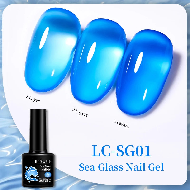 LILYCUTE 7ml UV LED Gel Nail Polish with 129 Color Options