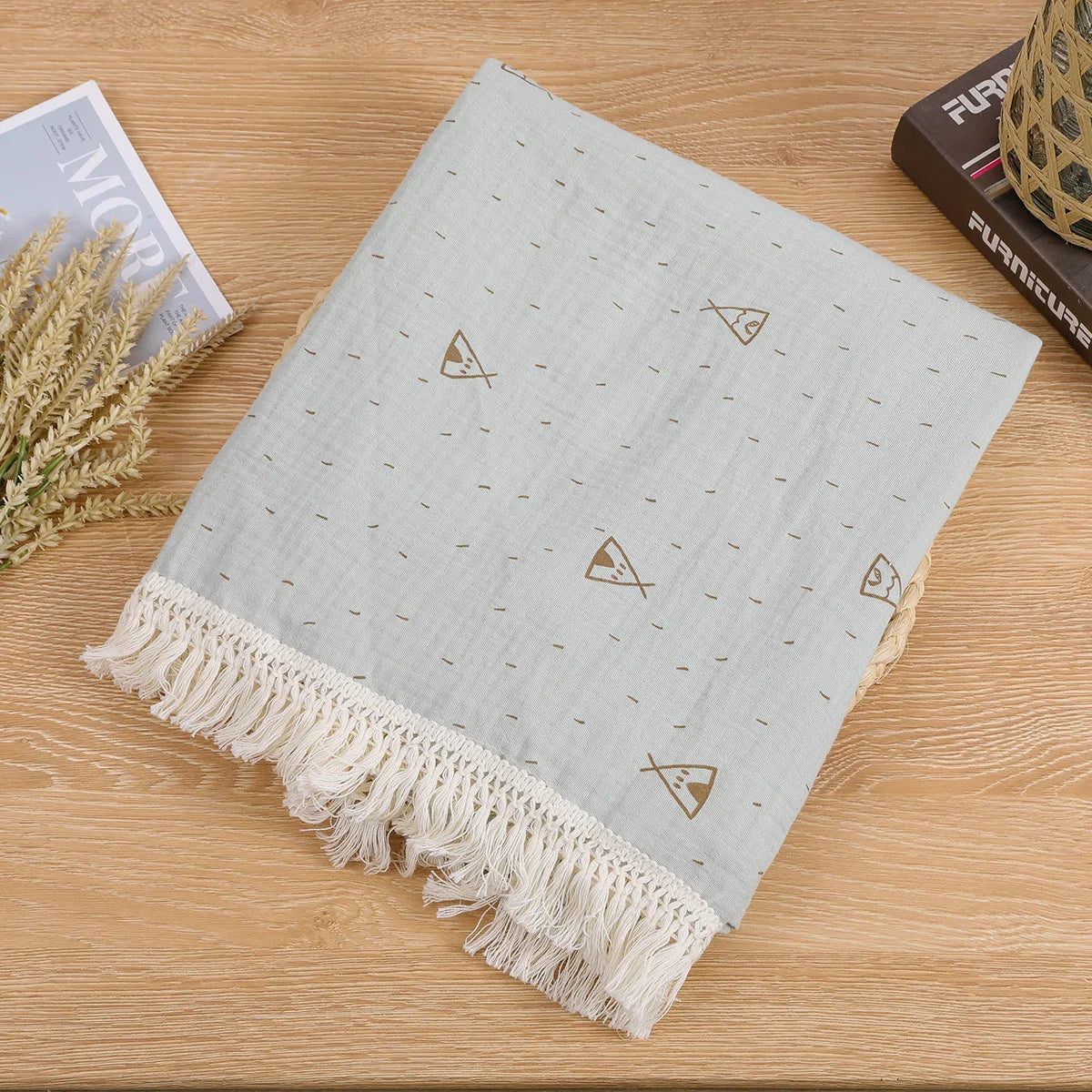Cute Bear Cotton Muslin Baby Swaddle Blanket