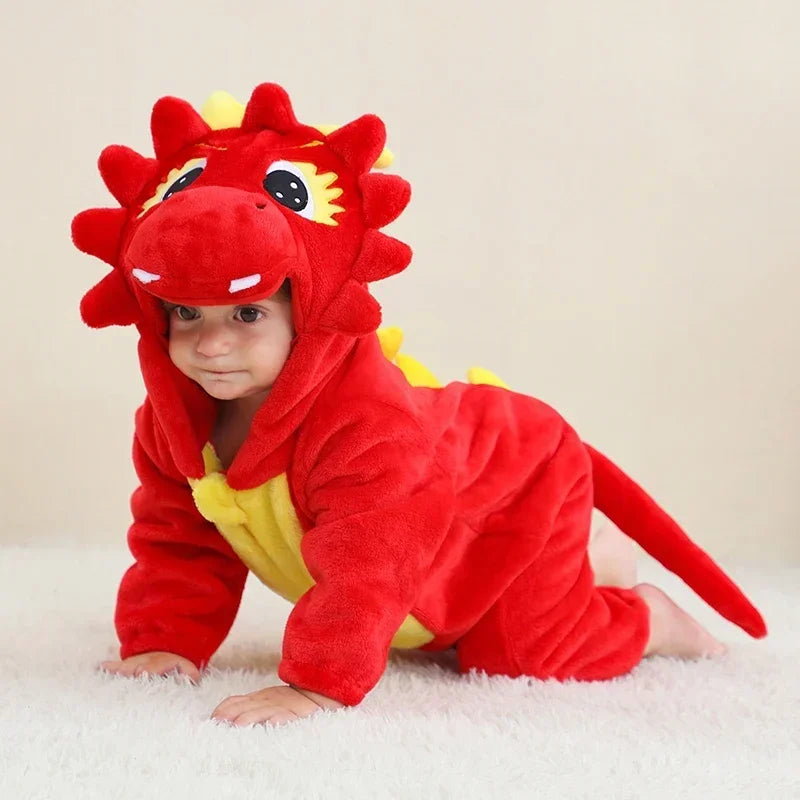 Baby Winter Lion Animal Hooded Romper