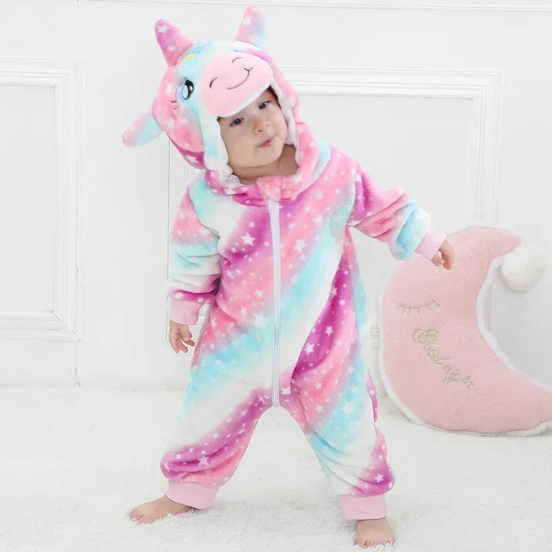 Baby Winter Lion Animal Hooded Romper