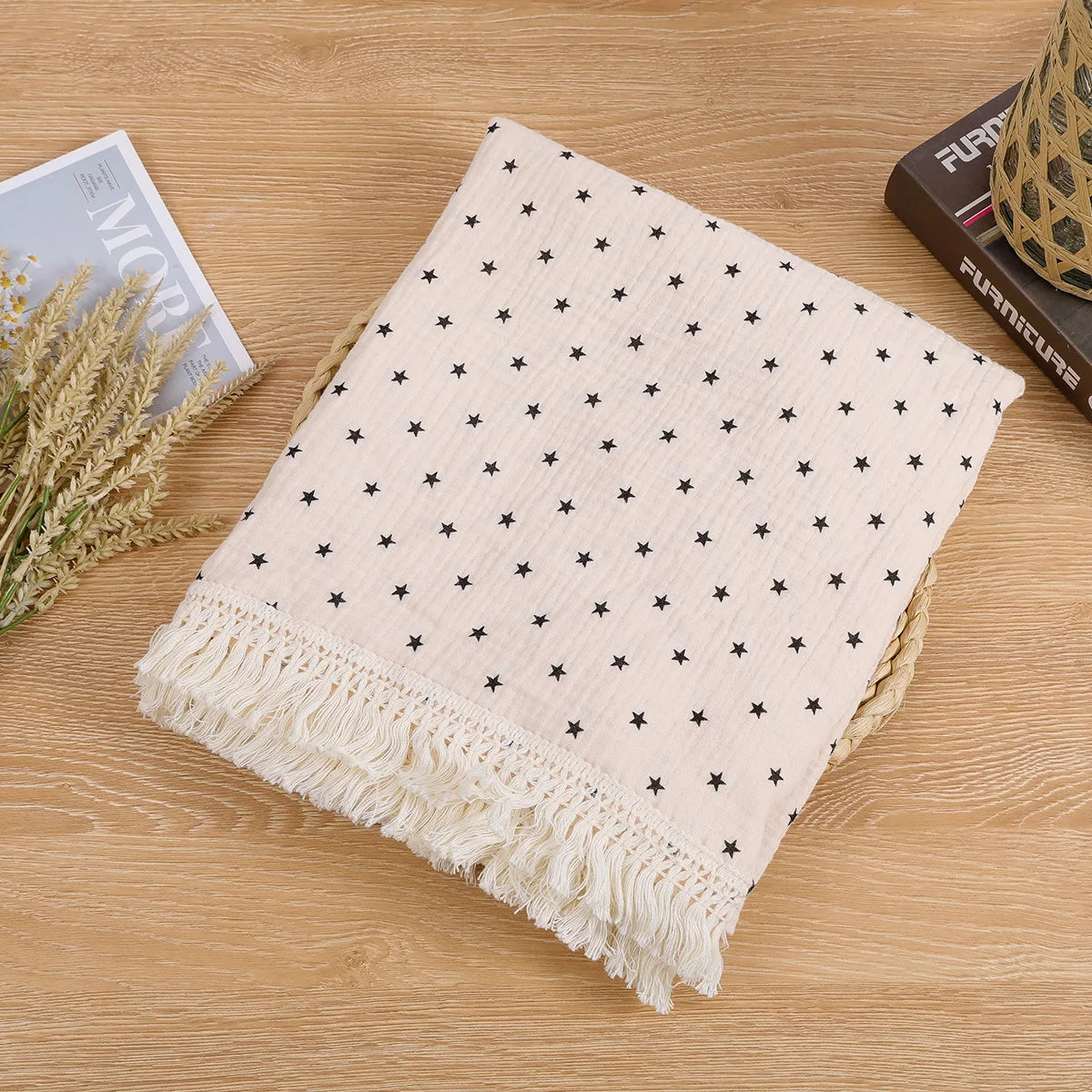 Cute Bear Cotton Muslin Baby Swaddle Blanket