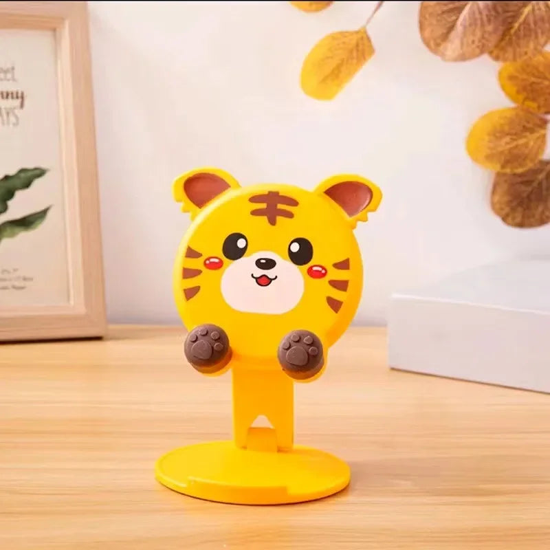 Cute Foldable Phone and Tablet Desktop Holder with Adjustable Lift Bracket