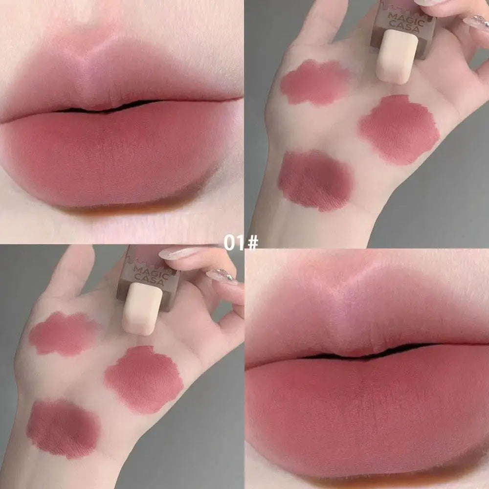 Chocolate Ice Cream Velvet Matte Lip Glaze with Waterproof Long-Wear Finish