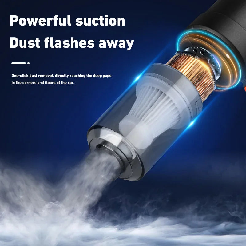 Portable Wireless Car Vacuum Cleaner - 6000PA Handheld Blower