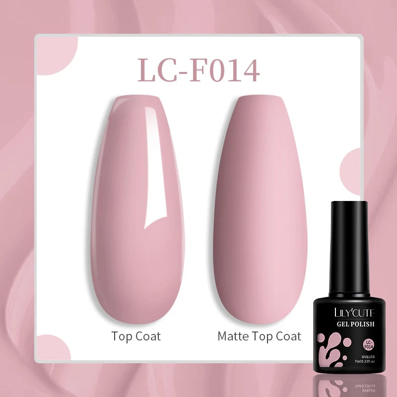LILYCUTE 7ml UV LED Gel Nail Polish with 129 Color Options