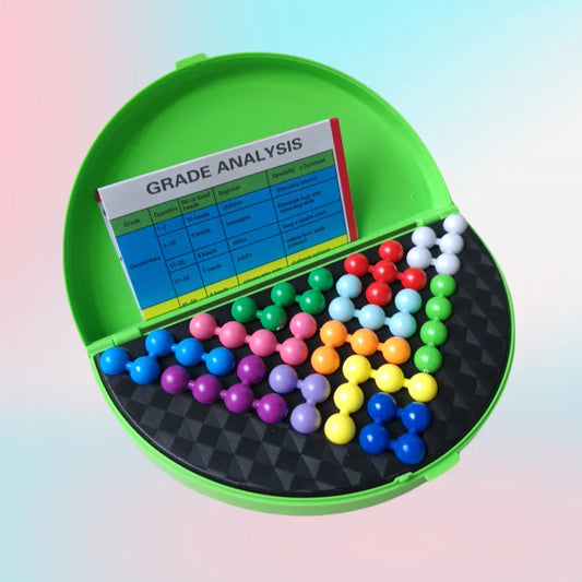 3D IQ Pyramid Puzzle Board Game - Pearl Bead Logic Toy
