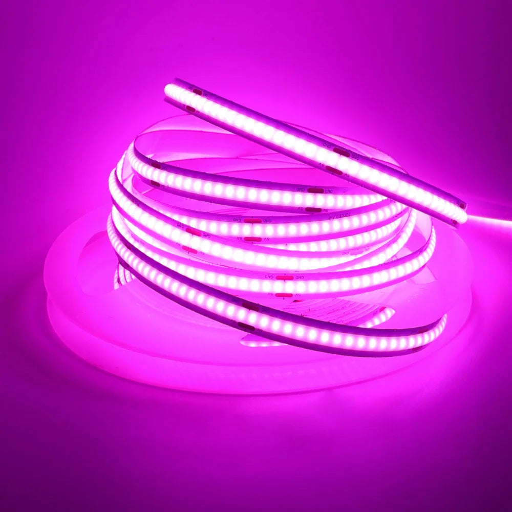 USB COB Cabinet Strip Light 320 LEDs/m 5V Flexible Ribbon