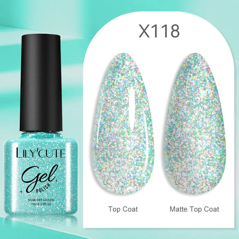 LILYCUTE 5ml Reflective Glitter Nail Liner Gel - Sparkle Art Polish