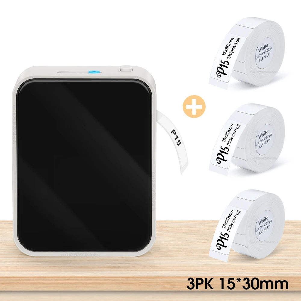 Marklife P15 Portable Bluetooth Thermal Label Printer with Inkless Printing