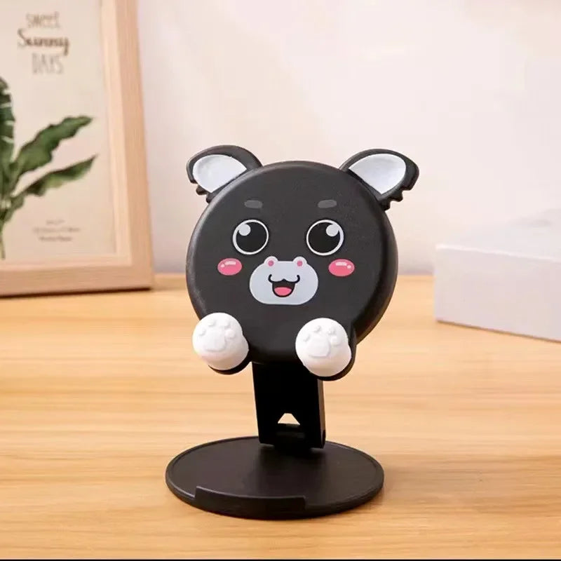 Cute Foldable Phone and Tablet Desktop Holder with Adjustable Lift Bracket