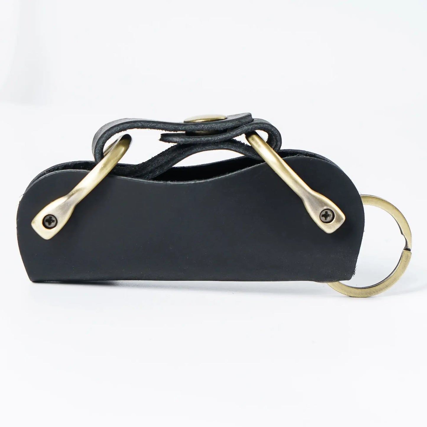 Genuine Leather Car Key Holder Wallet with Compact EDC Organizer Design