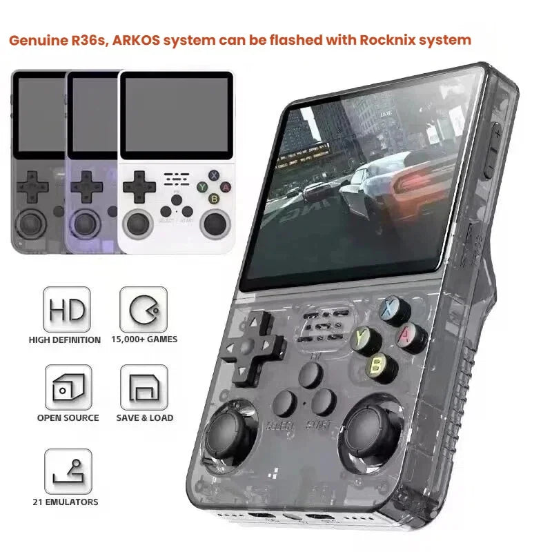 R36S Retro Handheld Game Console with 3.5-Inch Screen and ArkOS System