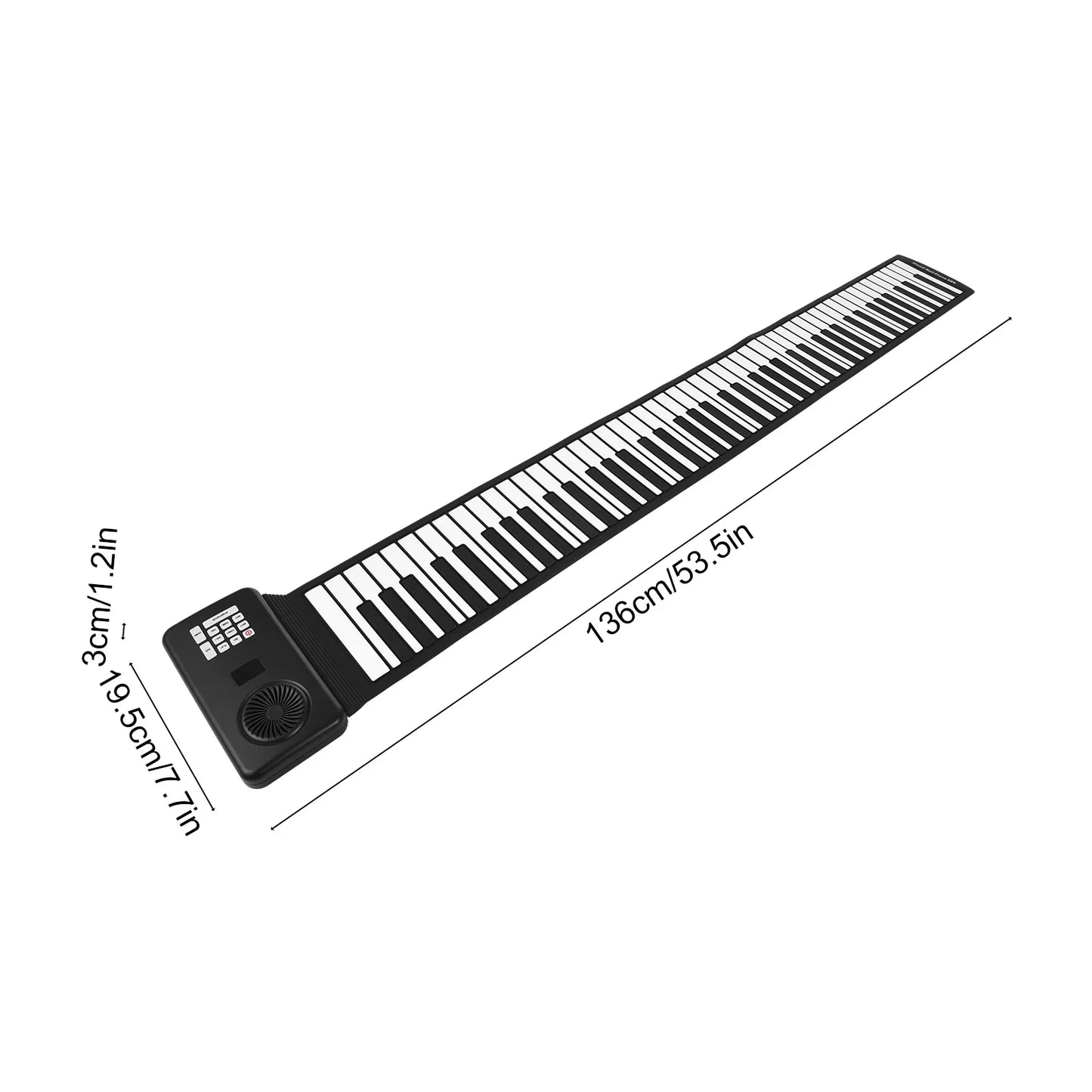 88-Key Roll-Up Silicone Electronic Piano for Portable Home Practice