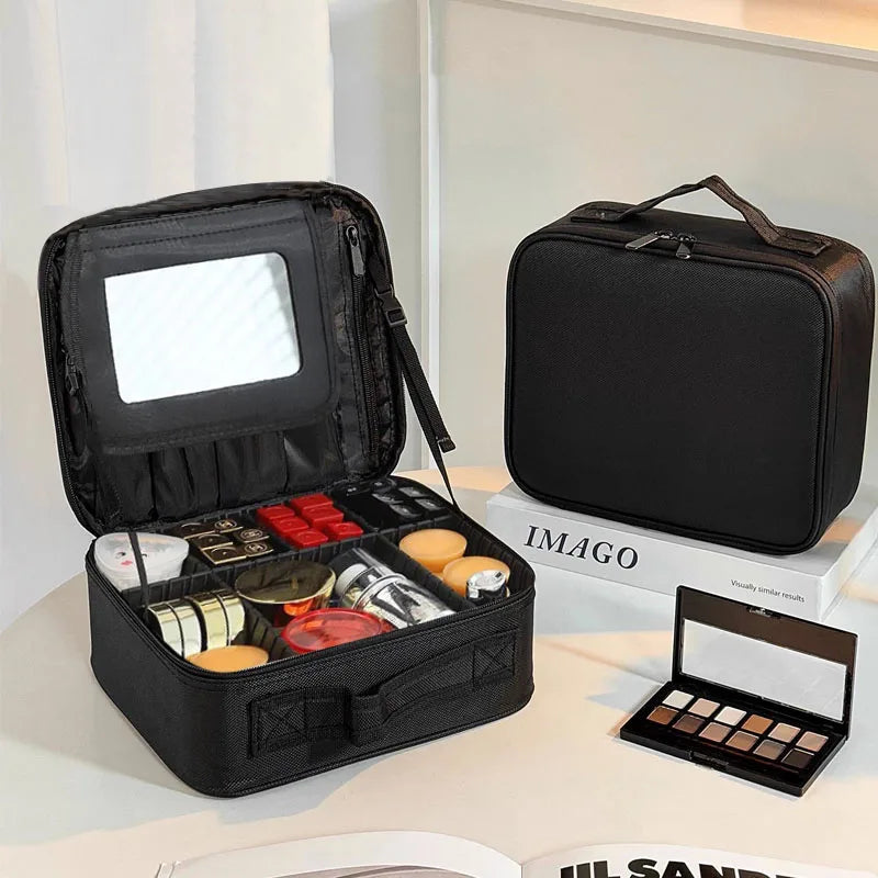Waterproof Travel Makeup Case - Professional Cosmetic Organizer Bag