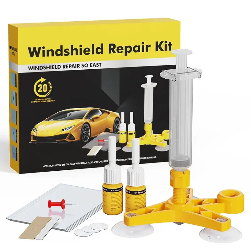 DIY Windshield Crack Repair Kit - Glass Scratch Resin Tool