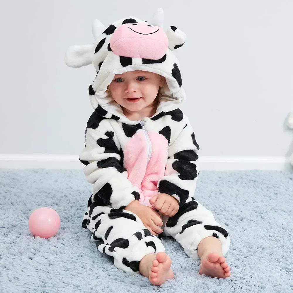 Baby Winter Lion Animal Hooded Romper