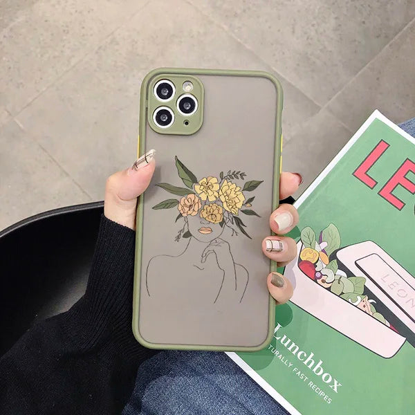 Retro Abstract Geometry Shockproof Phone Case for iPhone Models