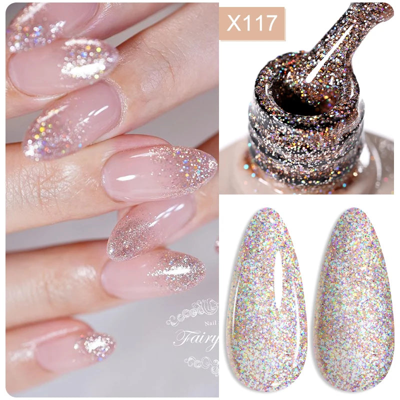 LILYCUTE 5ml Reflective Glitter Nail Liner Gel - Sparkle Art Polish
