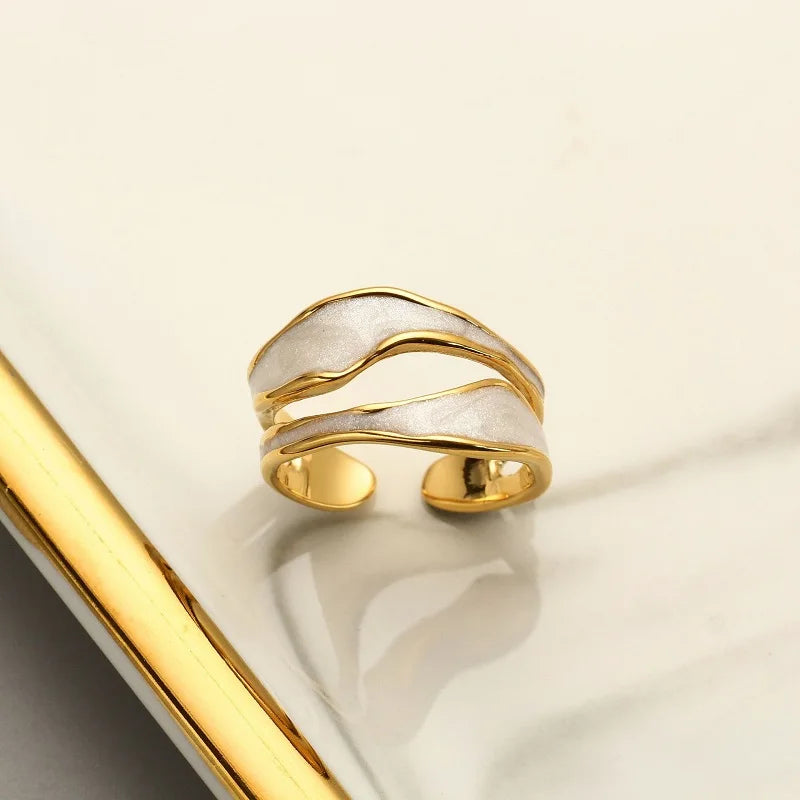 Retro Gold Adjustable Irregular Open Ring