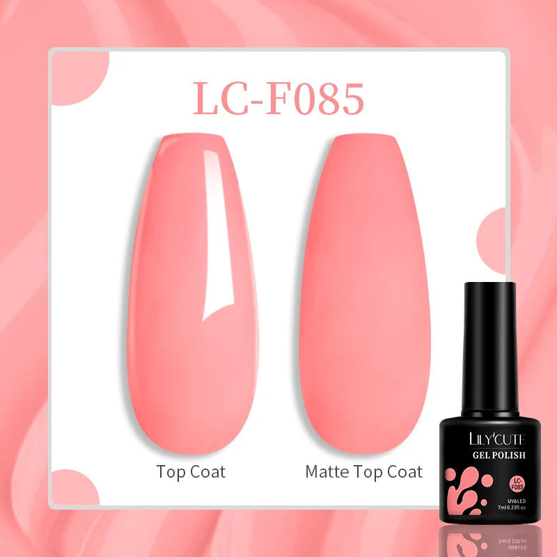 LILYCUTE 7ml UV LED Gel Nail Polish with 129 Color Options