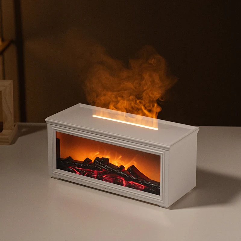 Mini Flame Aroma Diffuser - 7-Color Fireplace Humidifier