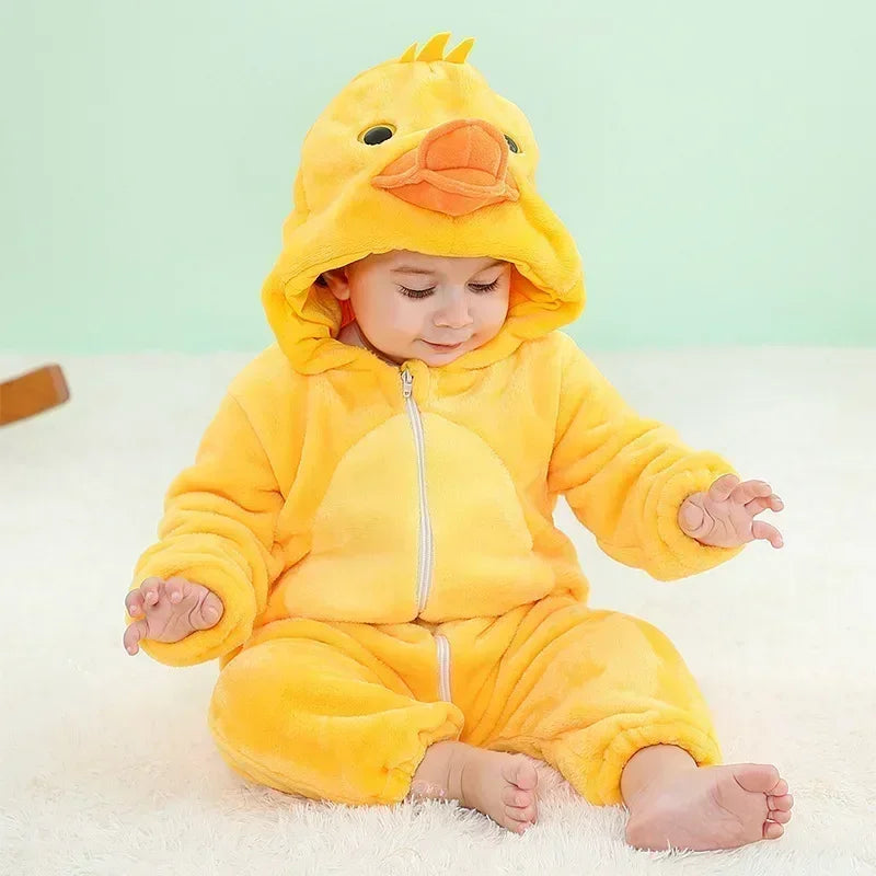 Baby Winter Lion Animal Hooded Romper