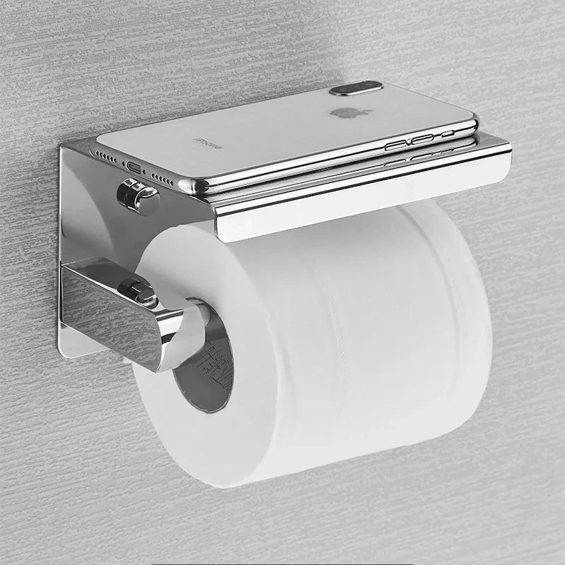 No-Drill Stainless Steel Bathroom Toilet Paper Holder