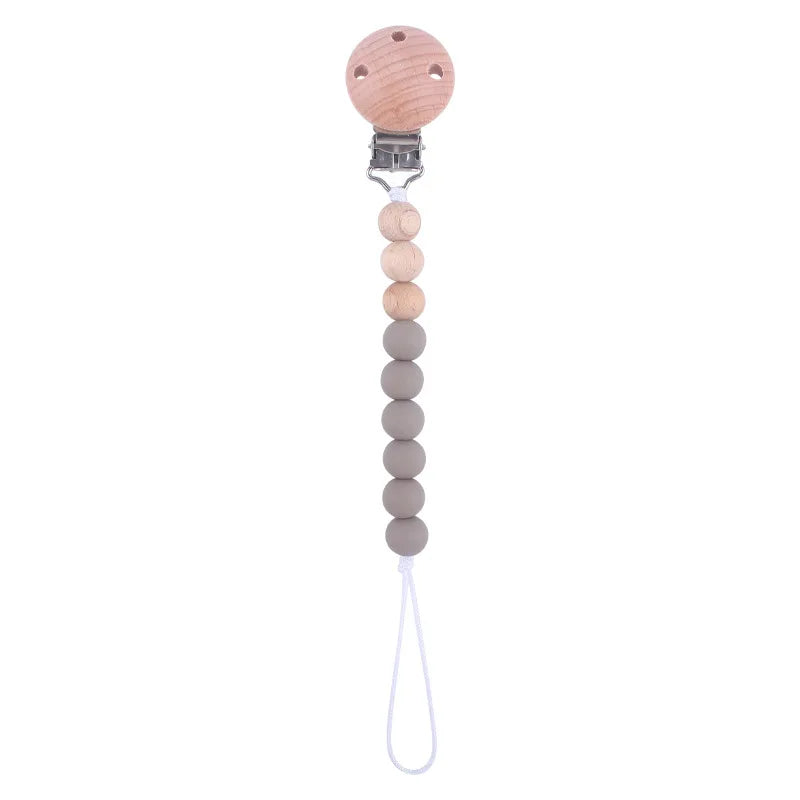 Silicone Bead Pacifier Clip Anti-Drop Chain