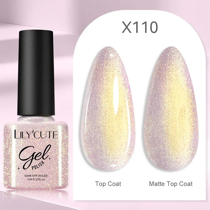 LILYCUTE 7ml UV LED Gel Nail Polish with 129 Color Options