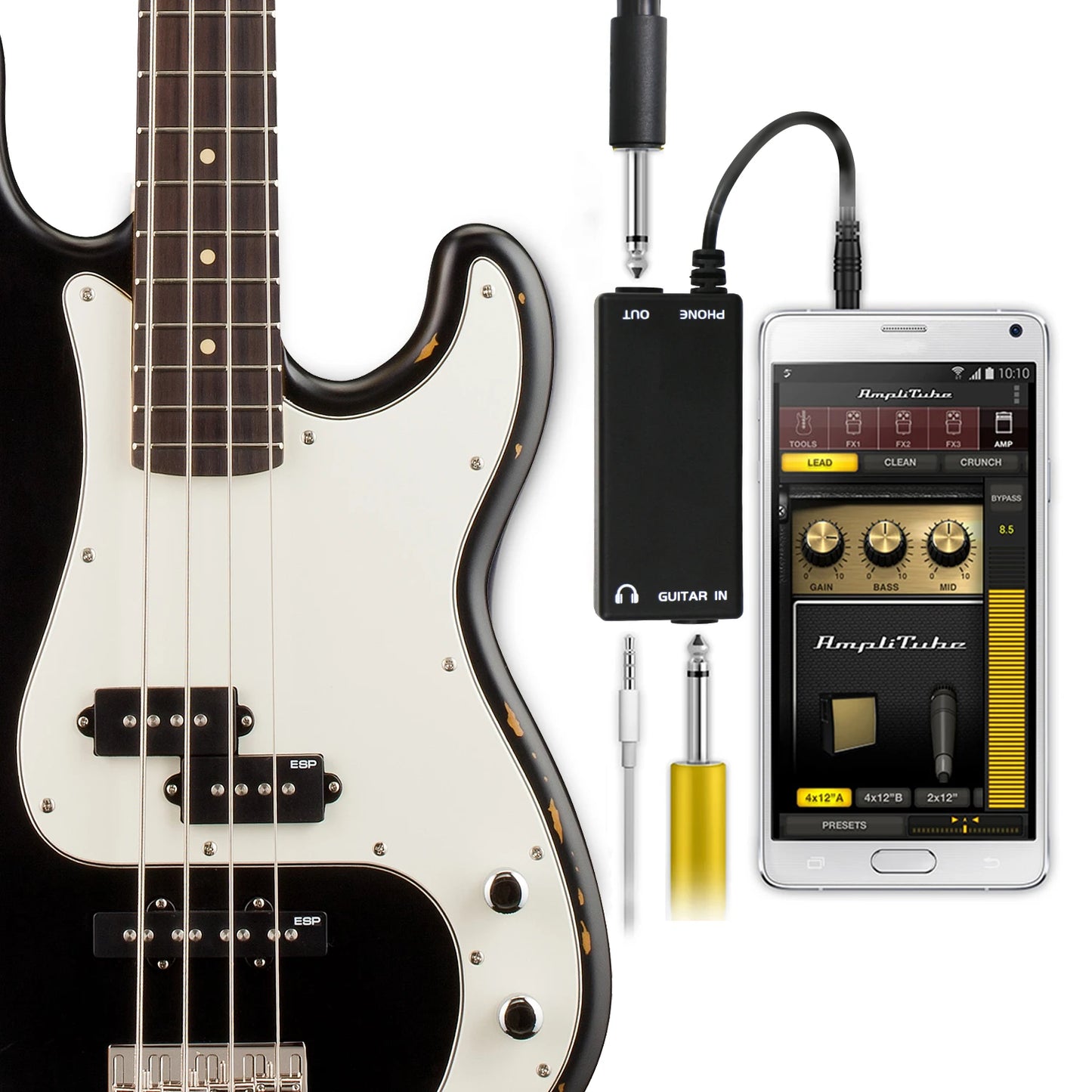 Lanlison Guitar Effects Interface Adapter for iPhone Recording & Practice