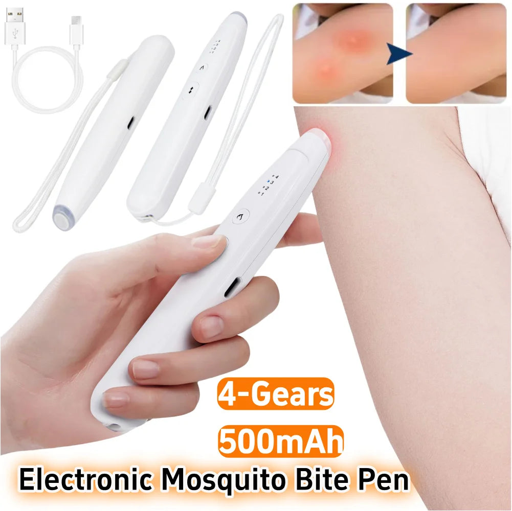 Rechargeable Bug Bite Relief Pen - 4-Gear Portable Anti-Itch Tool