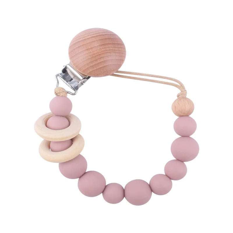 Silicone Bead Pacifier Clip Anti-Drop Chain